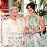 LK Bennett Harrogate store manager Gemma McNamara with actress Natalie Anderson both wearing the Royal Ascot collection