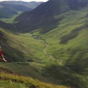 Moffat Hills, looking down Black Hope from Hartfell Rig