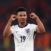 England's Ollie Watkins celebrates following the UEFA Euro 2024, semi-final