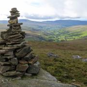 A cairn on Great Knoutberry Hill.