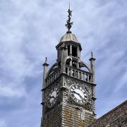 The clock tower on top of Redesdale Hall