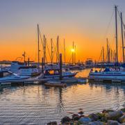 Sunset over Lymington Harbour.