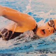 Anna swimming for the Lancashire squad