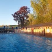 Surrounded by trees, the Wivey Pool offers a relaxed vibe of wellness.