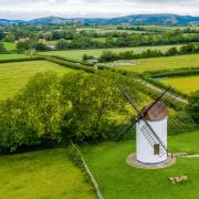 The old flour mill of Ashton Windmill stands on the Isle of Wedmore