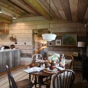 The rustic yet comfortable interior.