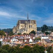 The Cathedral looms over the market town.