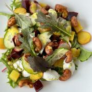 Beetroot and goat's cheese salad