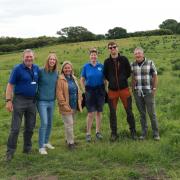 Some of the BBC Springwatch crew and RSPB Arne team: Terry (RSPB), Alison Hitchins (BBC digital assistant producer), Helen Moffat (RSPB), Lesley Gorman (RSPB), Jack Baddams (BBC wildlife researcher), Terry Bagley (wildlife photographer).