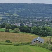 Looking down on Darley Dale from Farley Hill