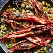 Valencia beans and red prawns recipe