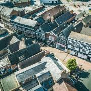 Looking out on historic town of Nantwich.