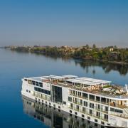 Viking Osiris ship on the Nile River near Luxor, Egypt.