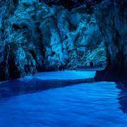 The colour in the Blue Cave is due to the reflected light