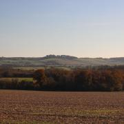 Looking over to Penbury Hillfort in the distance. (Photo: Edward Griffiths)