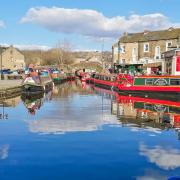 The canal connection in the heat of Skipton.