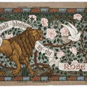 William Morris  Lion and Dove, 1900, designed by Walter Crane. Block printed by Jeffrey & Co. Courtesy Sanderson Design Group