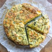 Crustless Quiche with Courgettes and Goat's Cheese.