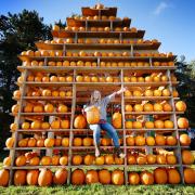 Victoria Cushing outside The Pumpkin House at Thursford.