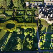 The trimming of the world's oldest topiary gets underway at Levens Hall in Kendal, Cumbria.