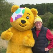 Children in Need's Pudsey and TV presenter John Craven