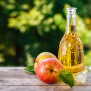 Apple cider vinegar in a bottle