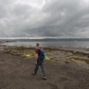 Heading up the side of Loch Ryan to the slipway at Glenside