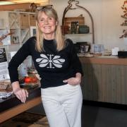 Hanne Crank in her new shop at Hawkshead