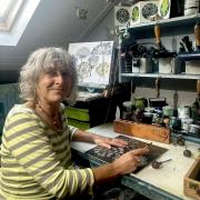 Angie Mitchell in her studio