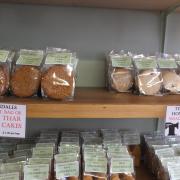 Local delicacies on sale at Tindalls Deli, Tideswell