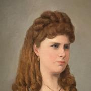 Portrait painting of Emma Gifford in her youth. Her beauty dazzled Thomas Hardy when they met in 1830.