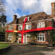 The Christmas bow house