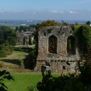 New and old: Hawarden Castle from the Old Castle.