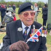 Don Sheppard D Day memorial service aged 103. Newsquest image