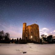 Hedingham Castle in winter