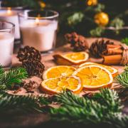 Laura dried orange slices and made garlands mixed with some greenery, cinnamon sticks...something we could all do! CREDIT Getty Images