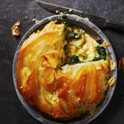 Rick Stein’s cheese, potato and spinach pie.