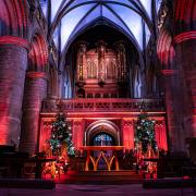 The Cathedral nave at Christmas.