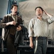 Shaun Blaney as Jake and Gerard McCabe as Caroline in Stones in his Pockets