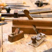 Barn Joinery uses a variety of antique handtools dating back to the 1850s in their workshop.