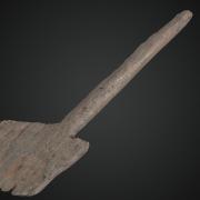 A prehistoric wooden spade discovered at The Moors at Arne