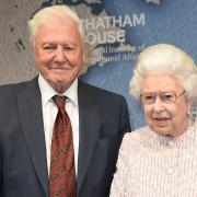 Queen Elizabeth II alongside Sir David Attenborough