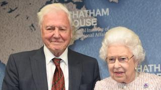 Queen Elizabeth II alongside Sir David Attenborough