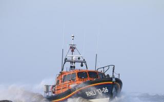 Off the coast of Hoylake.