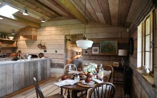 The rustic yet comfortable interior.