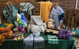 A table showcasing some of the Dorset Guild member's work. (Photo: Peter Yendell)