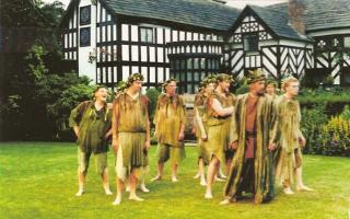 Oberon and his gang in a Midsummer Night's Dream at Gawsworth Hall