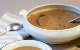 This chestnut and mushroom soup will keep the chill off.