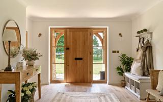 Impressive thresholds: A light-filled entryway makes a warm and welcoming first impression.