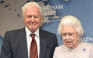 Queen Elizabeth II alongside Sir David Attenborough